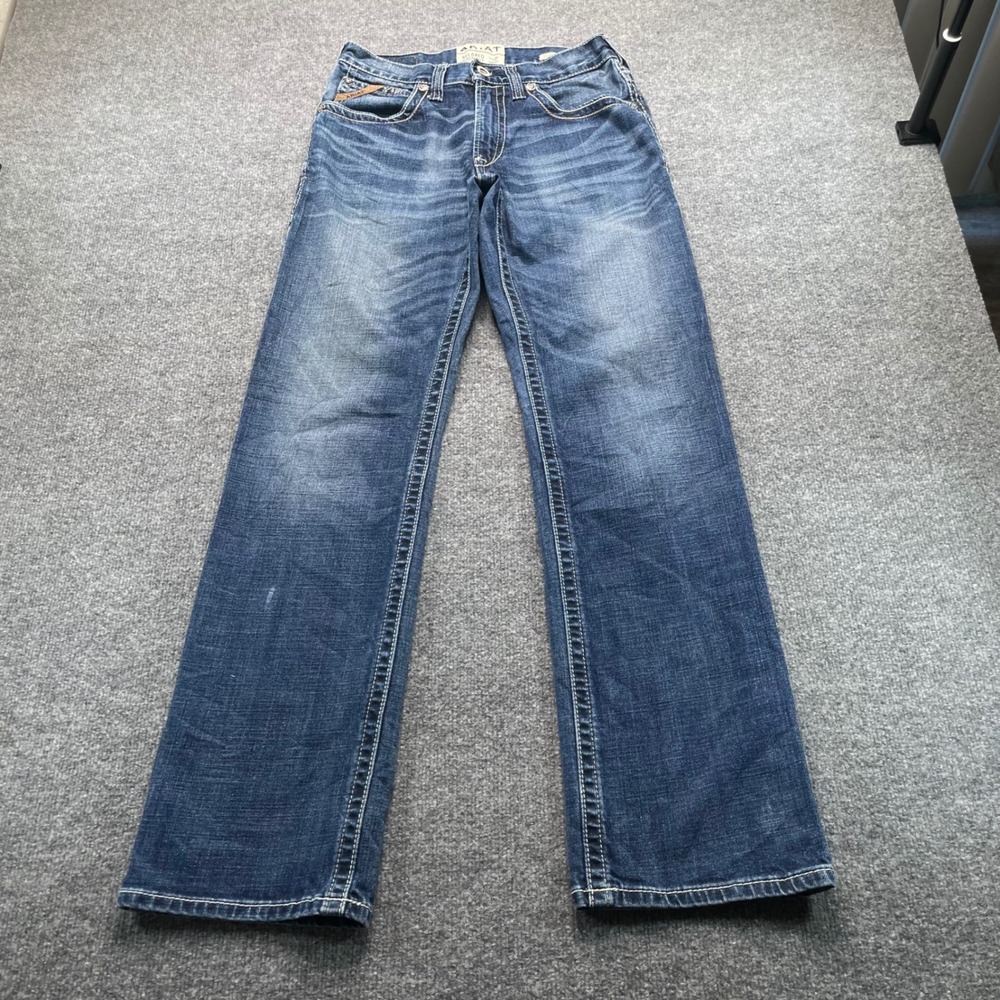 Ariat Jeans Men's 30x34 Blue M4 Relaxed Boot Cut Adkins Denim